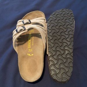 2 Strap Cream Birkenstock Sandals 39